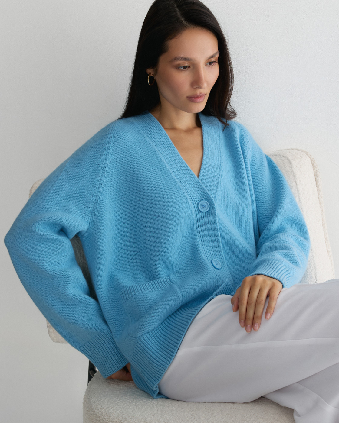 Кардиган Укороченный HAYLLI MOSCOW BLUE BASE