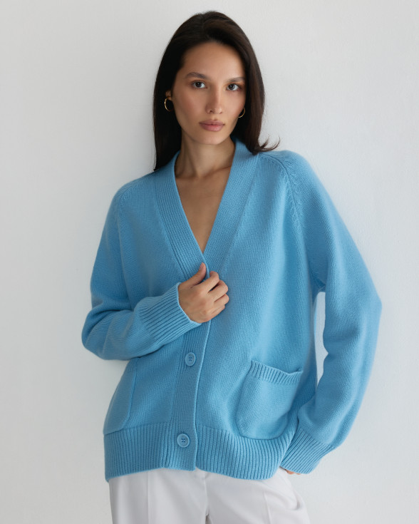 Кардиган Укороченный HAYLLI MOSCOW BLUE BASE