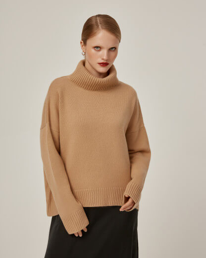 Свитер AKLLA BROWN OCHRE (CAMEL) из 100% Royal кашемира