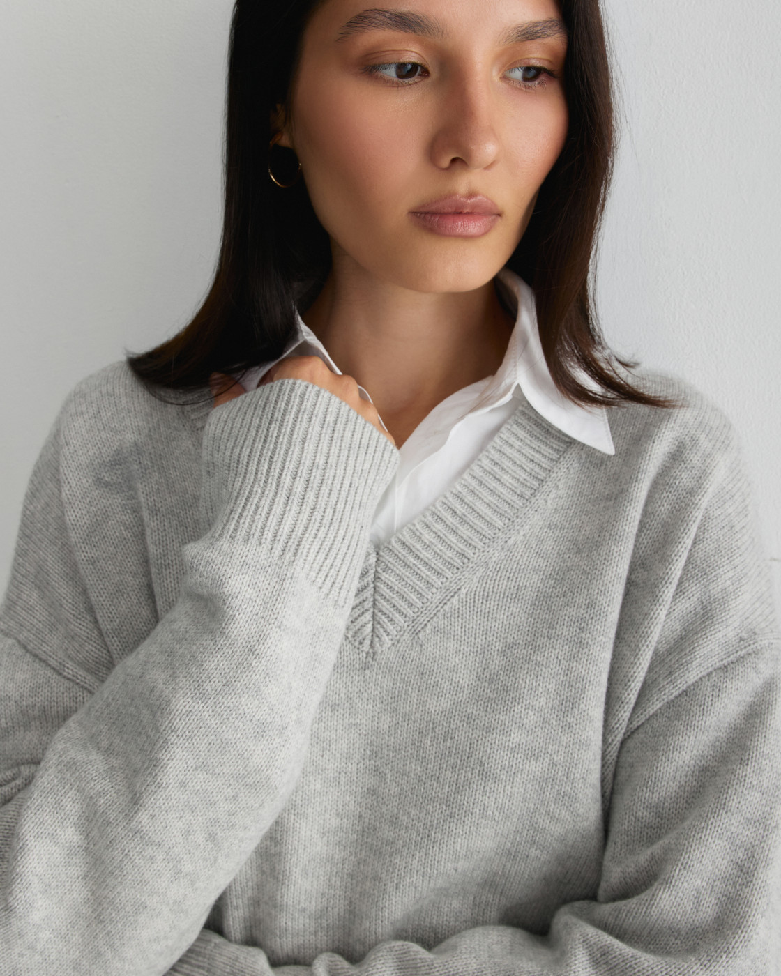 Пуловер PAQARI SILVER GREY BLEND