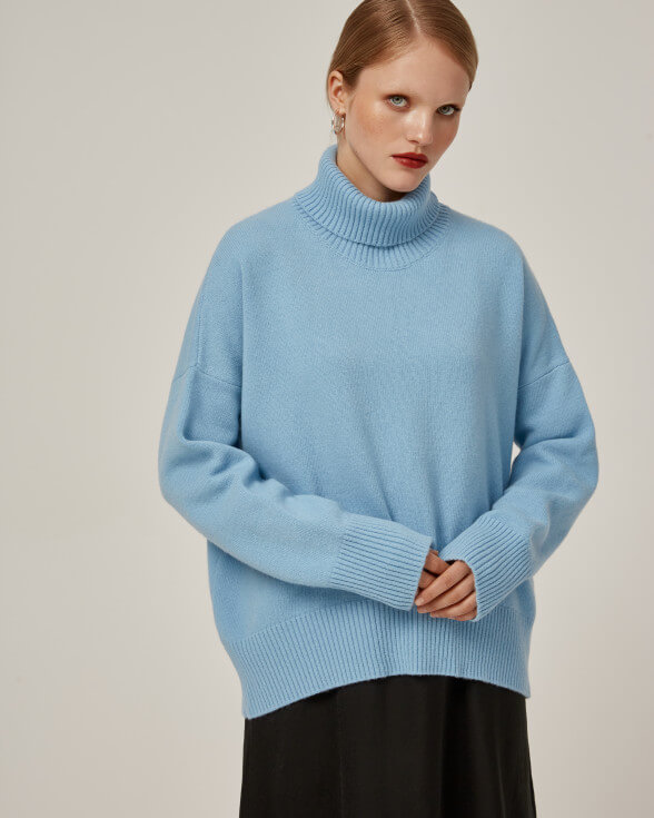 Свитер AKLLA LIGHT BLUE из 100% Royal кашемира