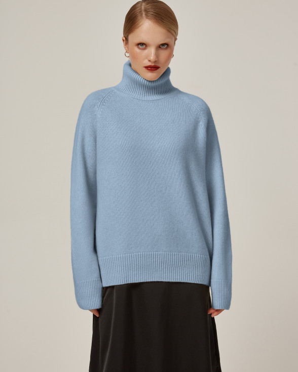 Свитер AKLLA LIGHT BLUE из 100% Royal кашемира