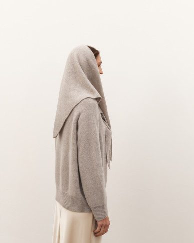 Косынка-бактус ASIRI WARM GRAY из 100% Royal кашемира