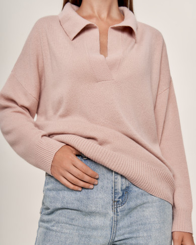 Поло LORIA CHAMPAGNE BLUSH из 100% PREMIUM кашемира