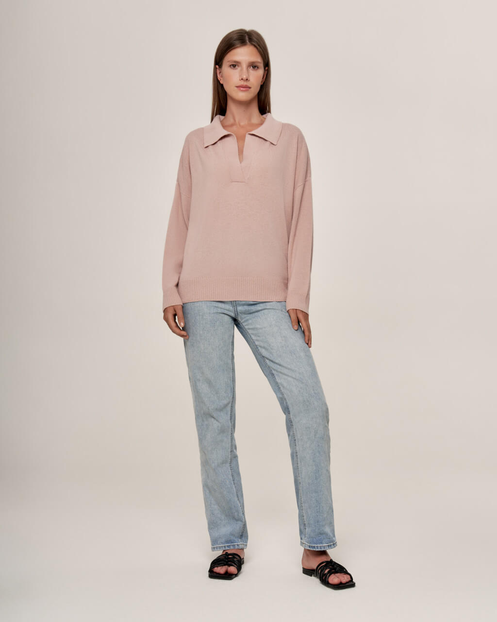 Поло LORIA CHAMPAGNE BLUSH из 100% PREMIUM кашемира