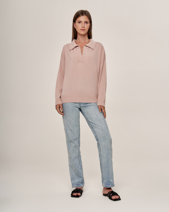 Поло LORIA CHAMPAGNE BLUSH из 100% PREMIUM кашемира